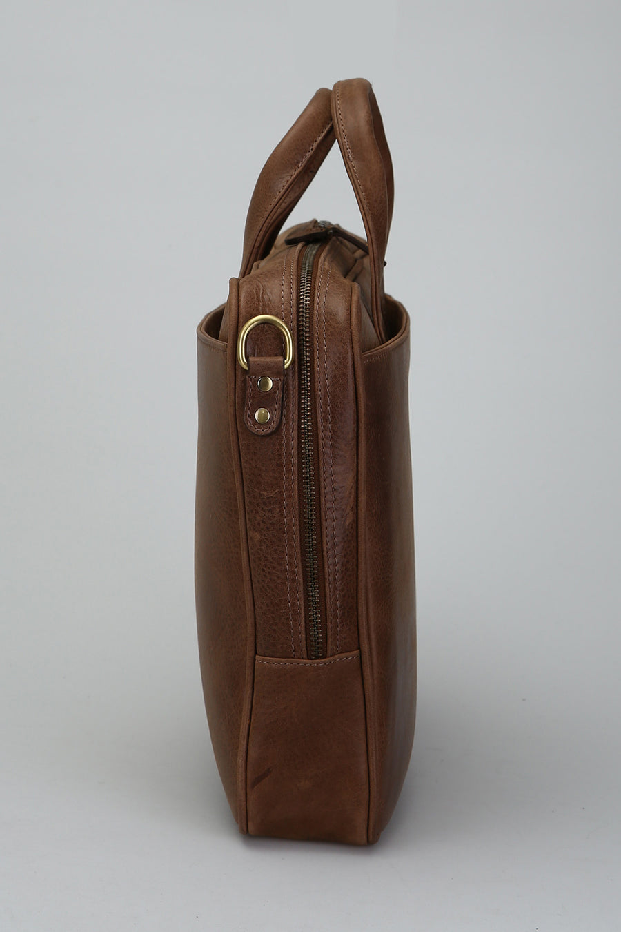 Tan Men's Leather Briefcase