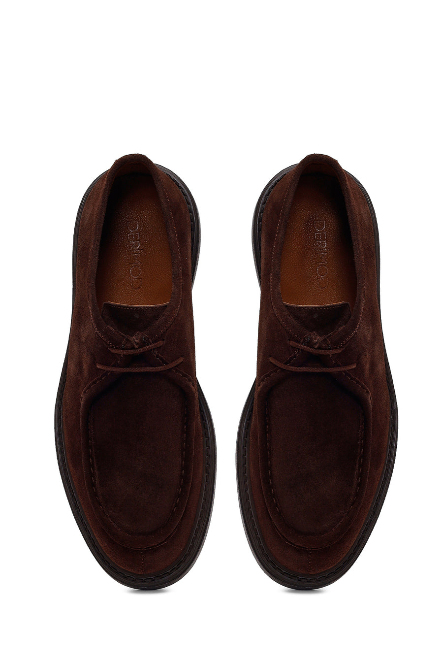 Male Brown Lace-up Suede Casual Shoes