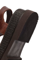 Women's Brown Chunky Leather Sandals | Derimod