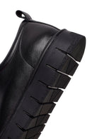 Male Black Lace-Up Thick-Soled Leather Casual Shoes | Derimod