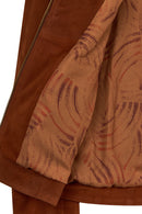 Lara Woman Tan Short Suede Jacket | Derimod