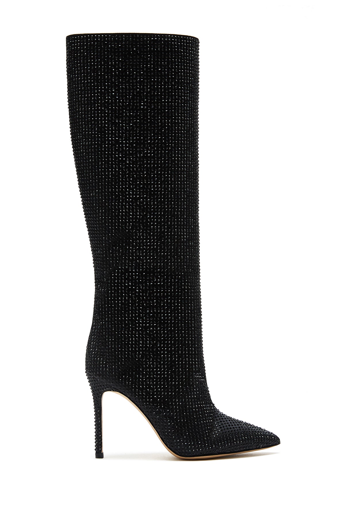 Kadın Siyah Kroko Deri Topuklu Çizme