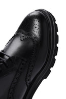 Men's Black Leather Zippered Boots | Derimod