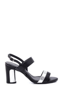 Women's Black Thick Heeled Sandals | Derimod