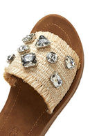 Women's Beige Stone Slippers | Derimod