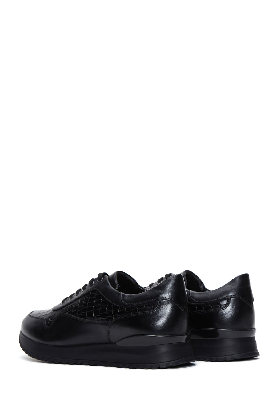 Men's Black Leather Sneaker