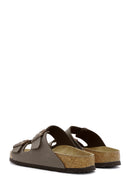 Birkenstock Men's Mink Double Buckle Arizona Eva Slippers | Derimod