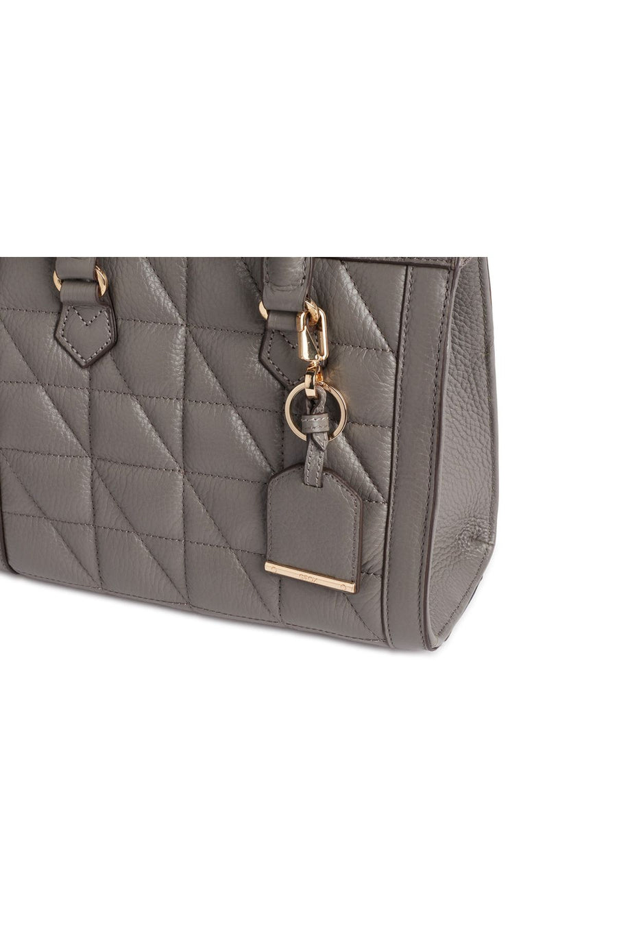 Geox Women's Gray Olympiy Long Strap Quilted Leather Handbag