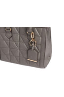 Geox Women's Gray Olympiy Long Strap Quilted Leather Handbag | Derimod