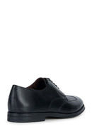 Geox Men's Black Decio Laced Leather Classic Shoes | Derimod