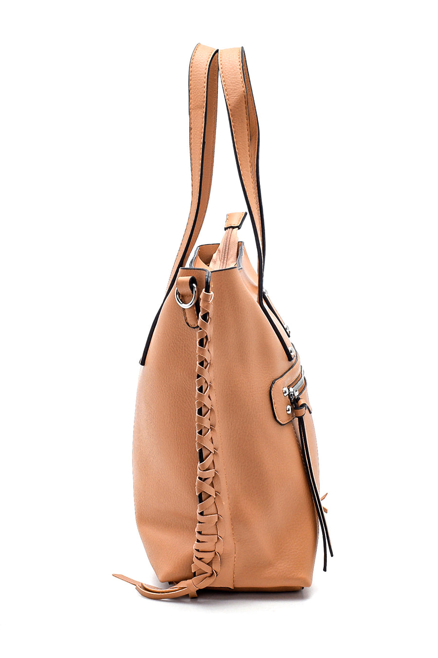 Women's Brown Knitted Detailed Shoulder Bag
