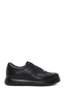 Men's Black Leather Casual Sneaker | Derimod