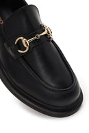 Kadın Siyah Tokalı Maskülen Loafer | Derimod