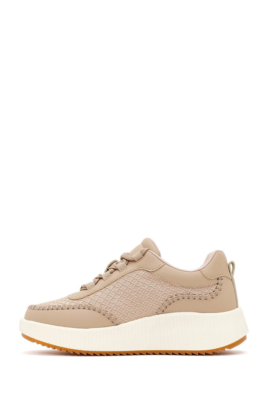 Women's Beige Thick Soled Sneaker