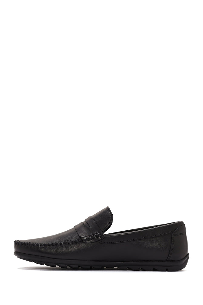 Erkek Siyah Deri Casual Loafer_1