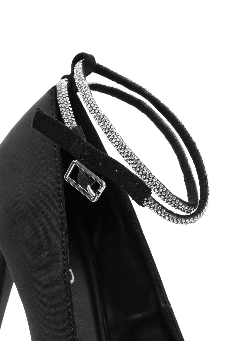 Women's Black Ankle Strap Stiletto Heel