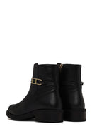 Woman Black Zip Closure Buckled Boots | Derimod
