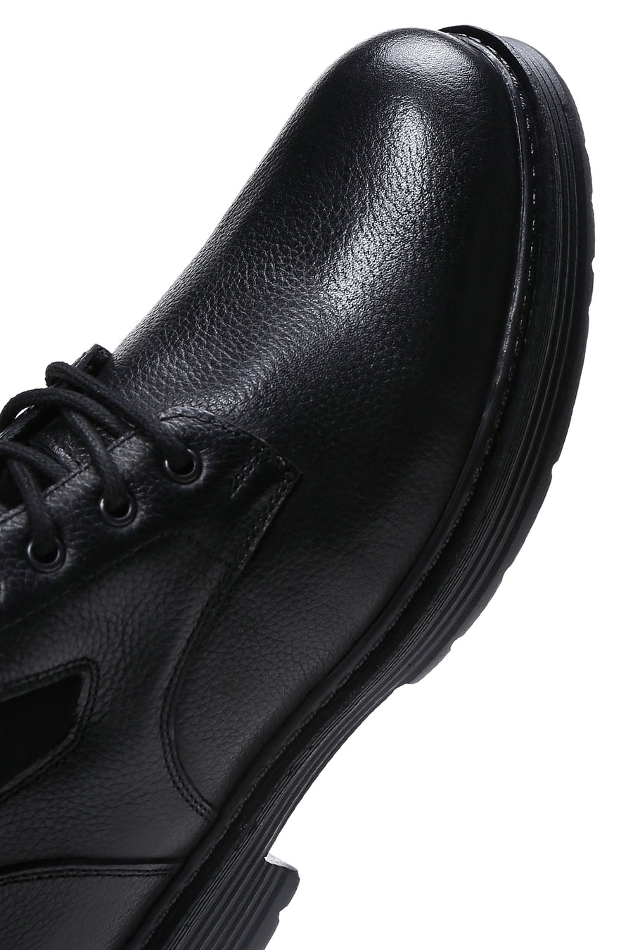 Men's Black Leather Zippered Casual Boots