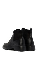 Men's Black Lace-Up Leather Casual Boots | Derimod