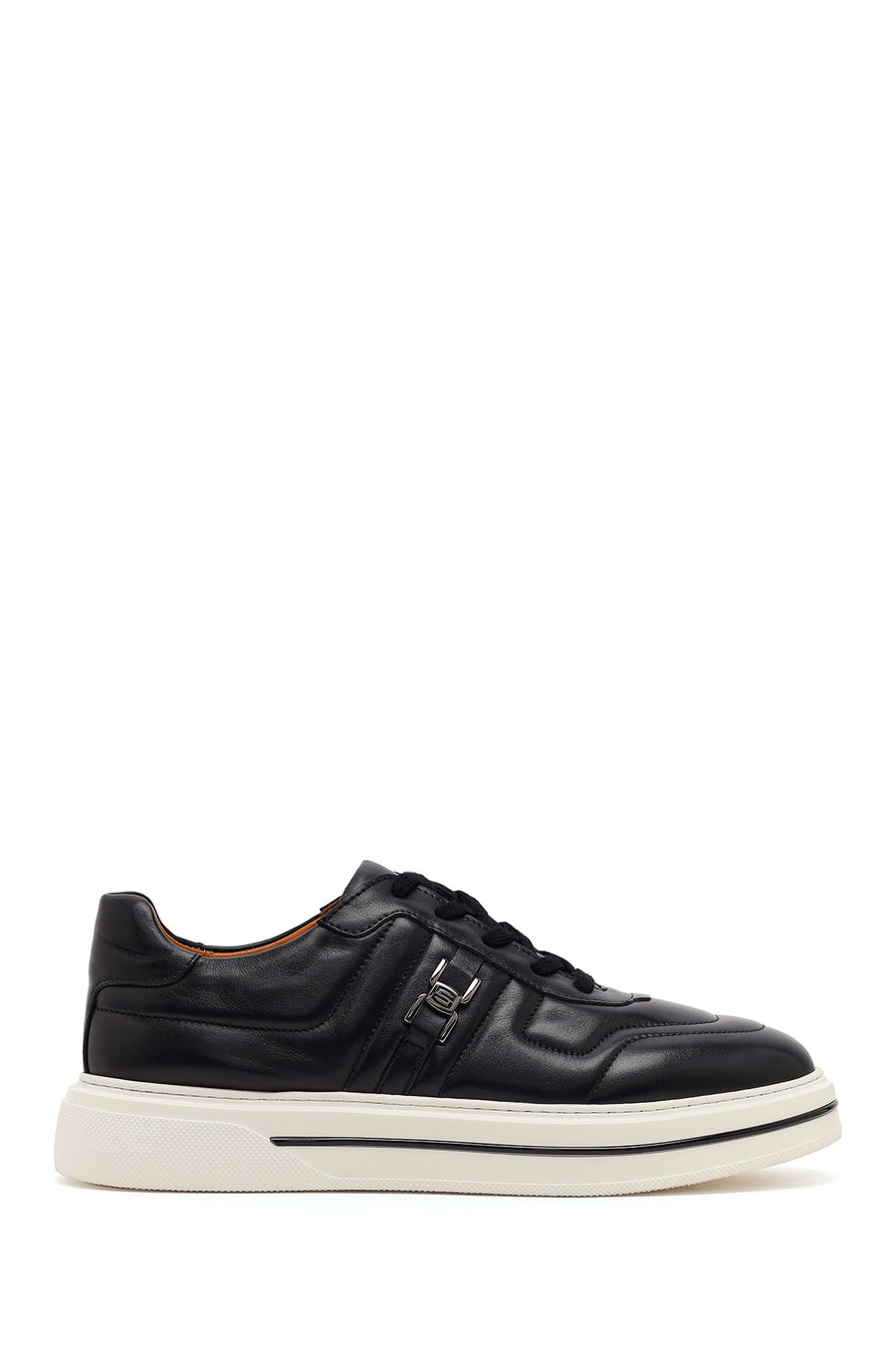 Male Black Lace-Up Leather Sneaker 26SFD631518 | Derimod