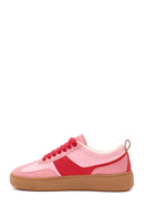 ACBC x Derimod Women's Pink Lace-Up Suede Sneakers | Derimod