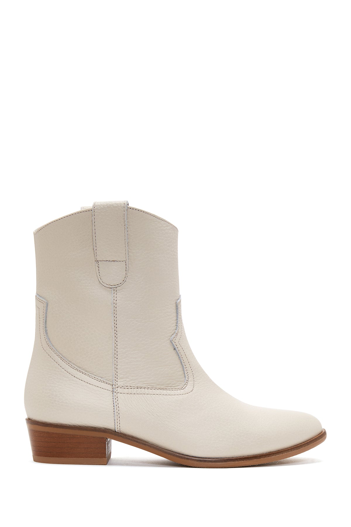 Women's Beige Leather Cowboy Boots 23WFD1503FT | Derimod