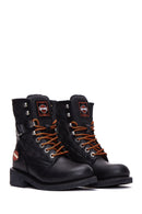 Women's Harley-Davidson Black Leather New Worker Boots | Derimod