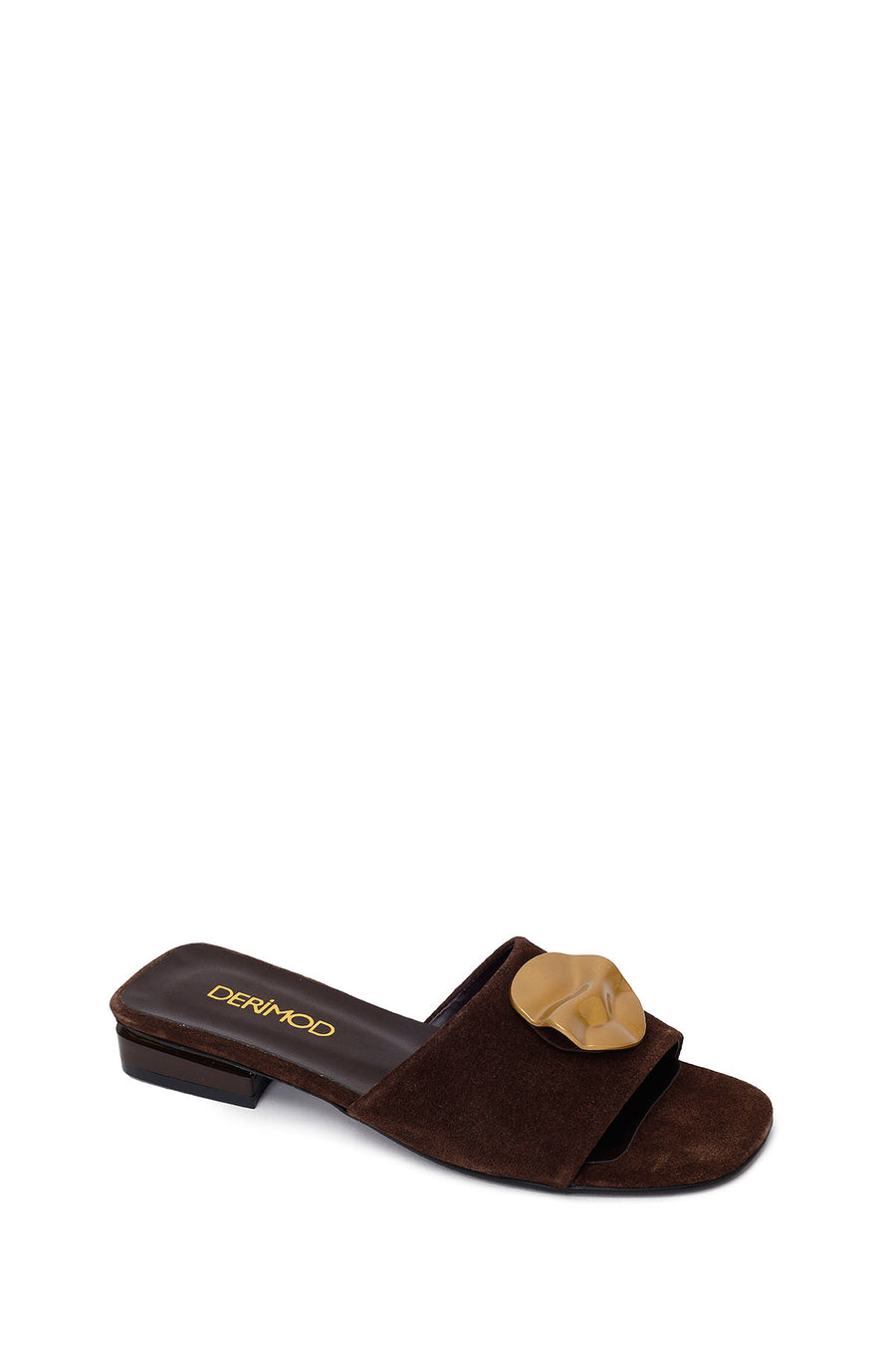 Woman Brown Suede Slipper
