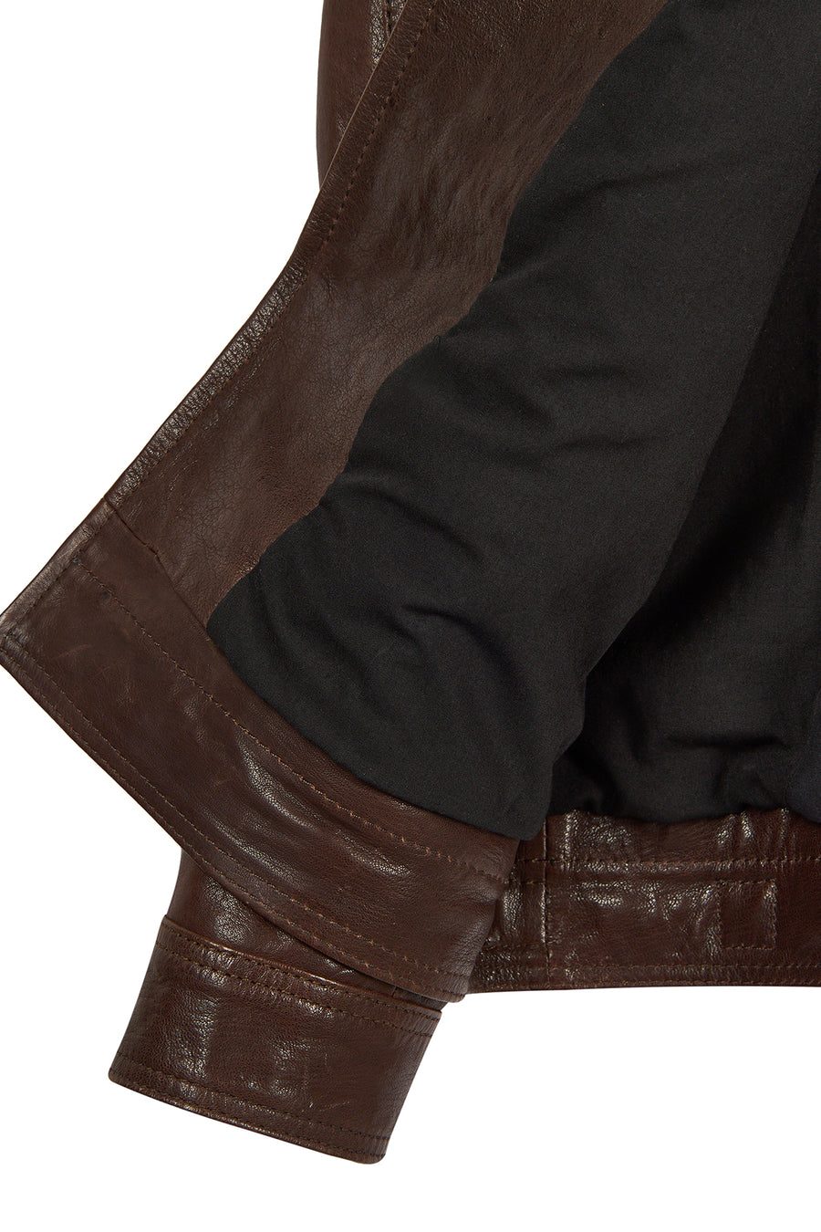 Wade Erkek Kahverengi Slim-Fit Deri Ceket