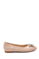 Women's Patent Leather Stone Ballerinas | Derimod