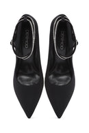 Women's Black Ankle Strap Stiletto Heel | Derimod