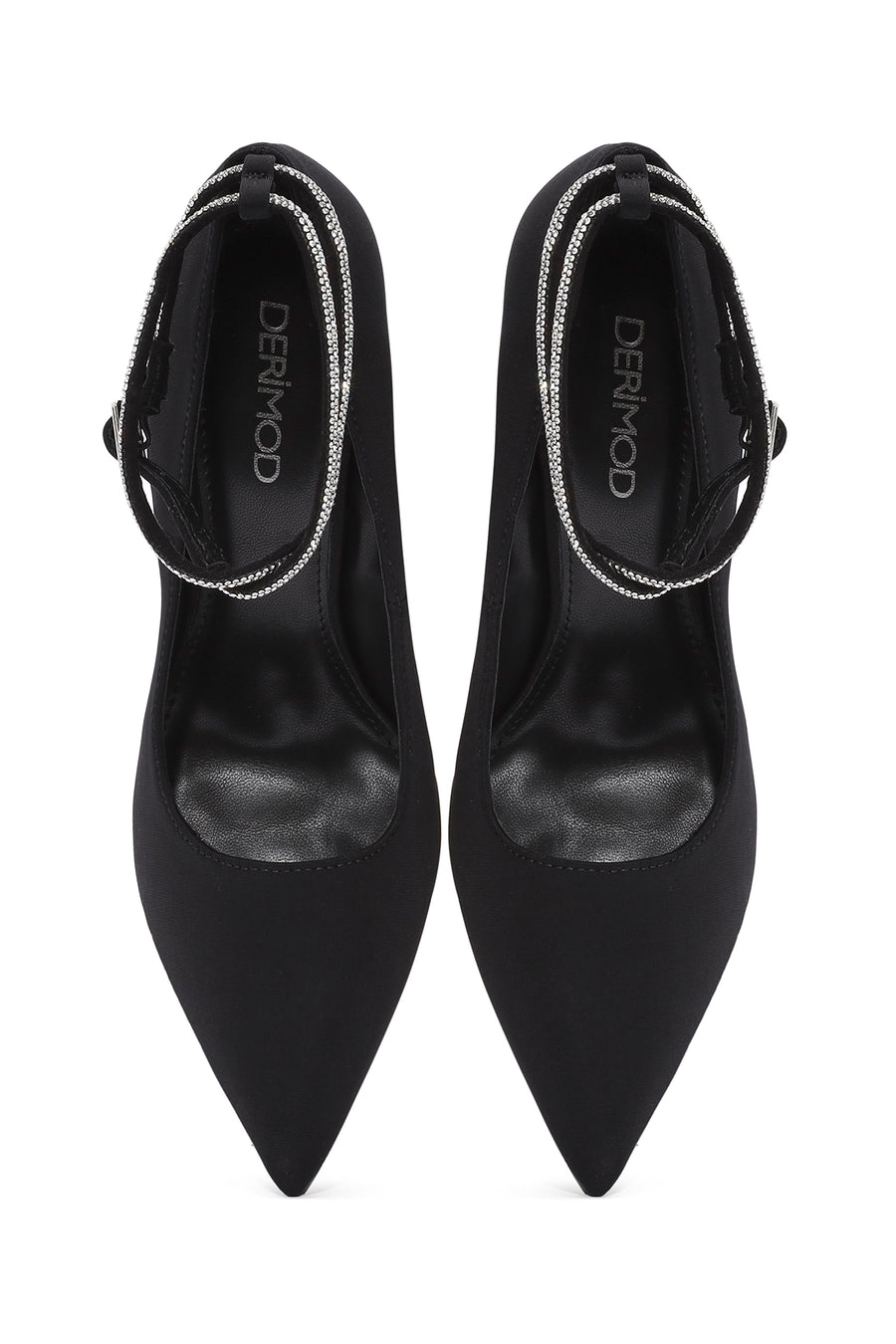 Women's Black Ankle Strap Stiletto Heel