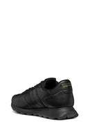 Geox Erkek Siyah Bağcıklı Deri Sneaker | Derimod