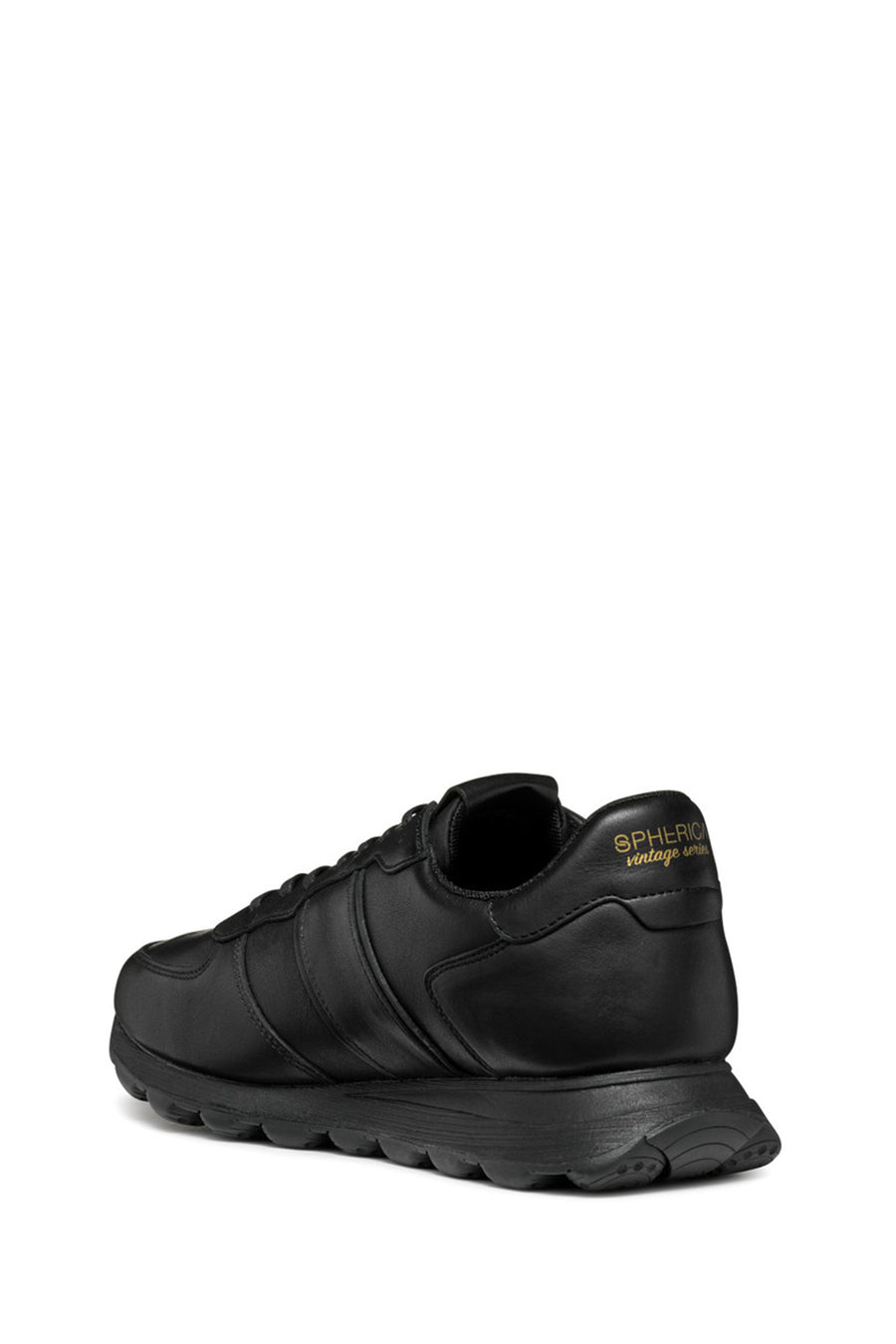 Geox Erkek Siyah Bağcıklı Deri Sneaker