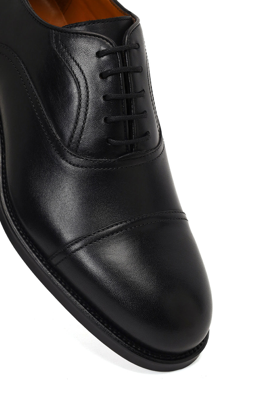 Men's Black Lace-Up Leather Classic Shoe