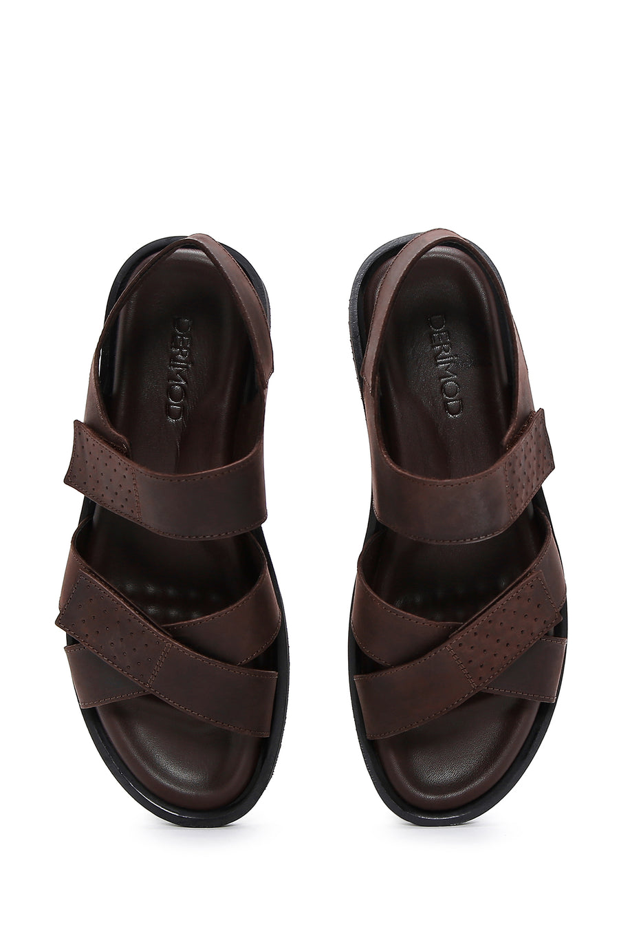 Men's Brown Nubuck Leather Sandals