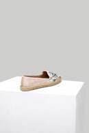 Beige Embroidered Women's Espadrille | Derimod