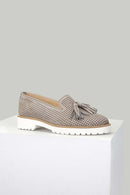 Gray Nubuck Women's Leather Shoes | Derimod