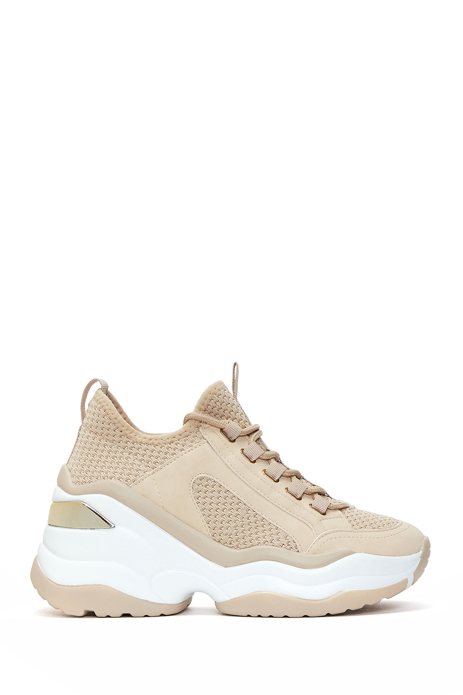 Kadın Bej Kalın Tabanlı Sneaker 22WFD430614 | Derimod