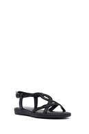 Woman Black Stone Sandals | Derimod