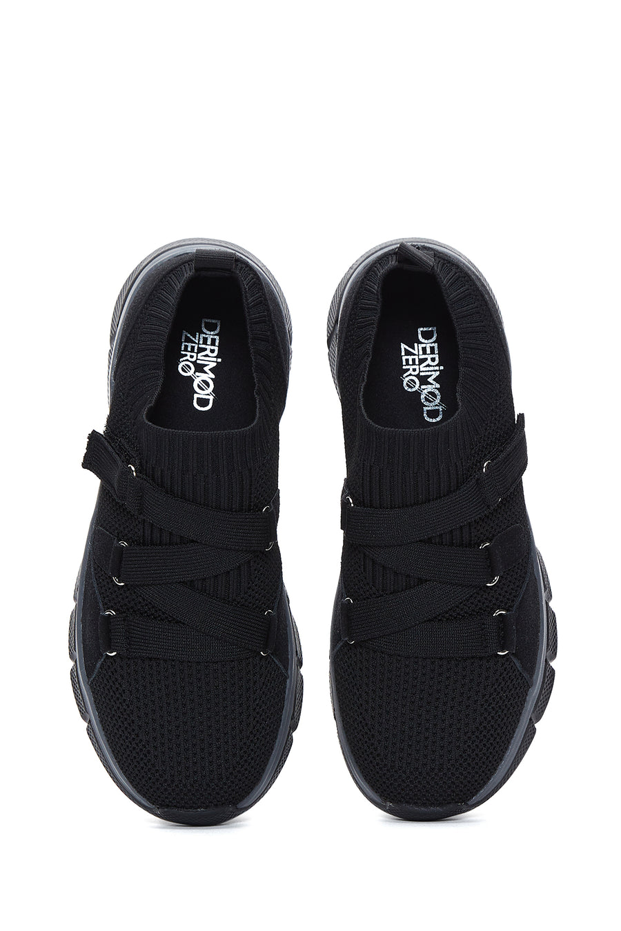 Women's Black Fabric Sneaker