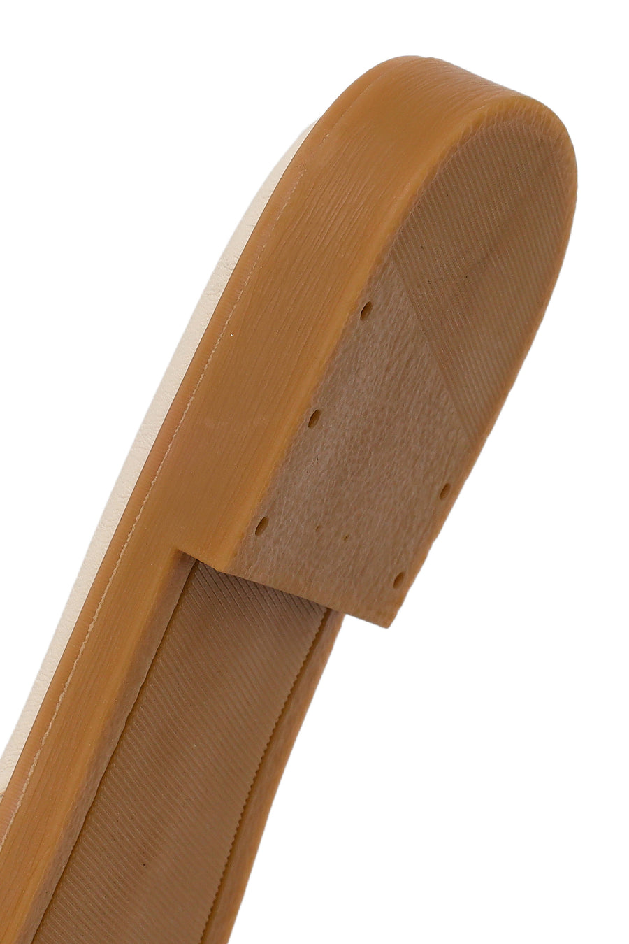 Woman Cream Buckled Leather Slipper