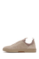 Derimod Fly Men's Beige Lace-Up Suede Leather Sneaker | Derimod