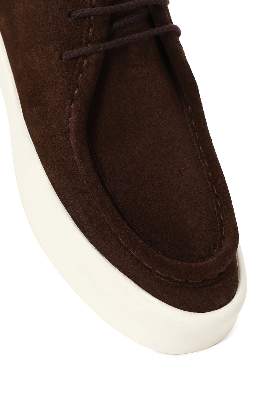 Male Brown Lace-Up Thick-Soled Suede Leather Casual Shoes