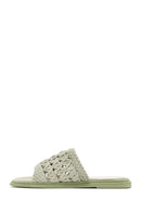 Women's Green Knitted Slippers | Derimod