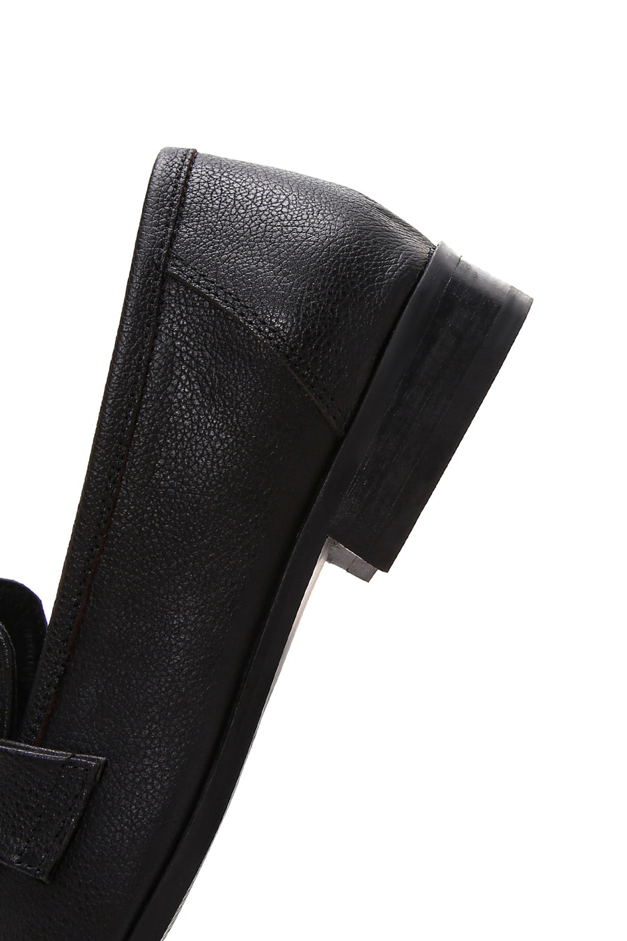 Kadın Siyah Aksesuar Detaylı Deri Maskülen Loafer