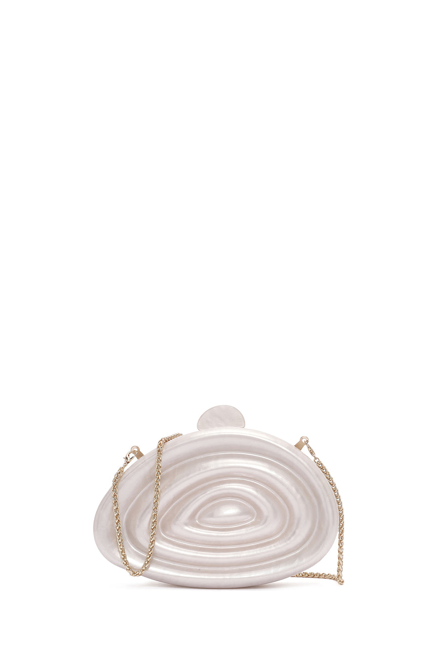 Women's White Long Strap Patterned Mini Clutch Bag 25SBD2969PV | Derimod