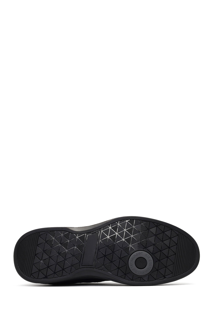 Erkek Siyah Bağcıklı Deri Casual Sneaker