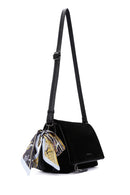 Women's Black Suede Crossbody Bag | Derimod