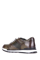 Crocodile Patterned Men's Leather Sneaker | Derimod